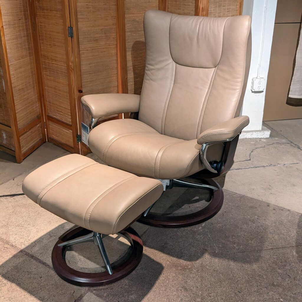 Wing Large Chair & Ottoman Fairhaven Furniture