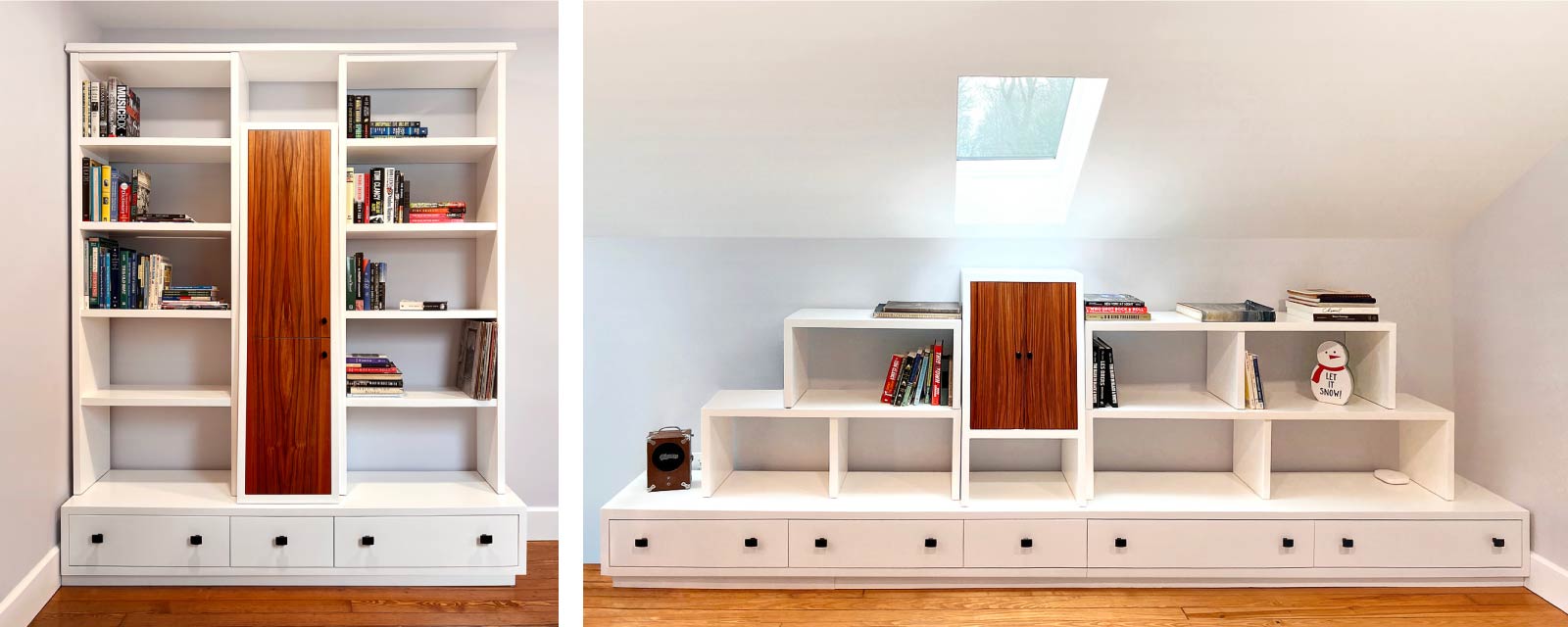 Two custom-designed storage pieces by Paulus Fine Furniture