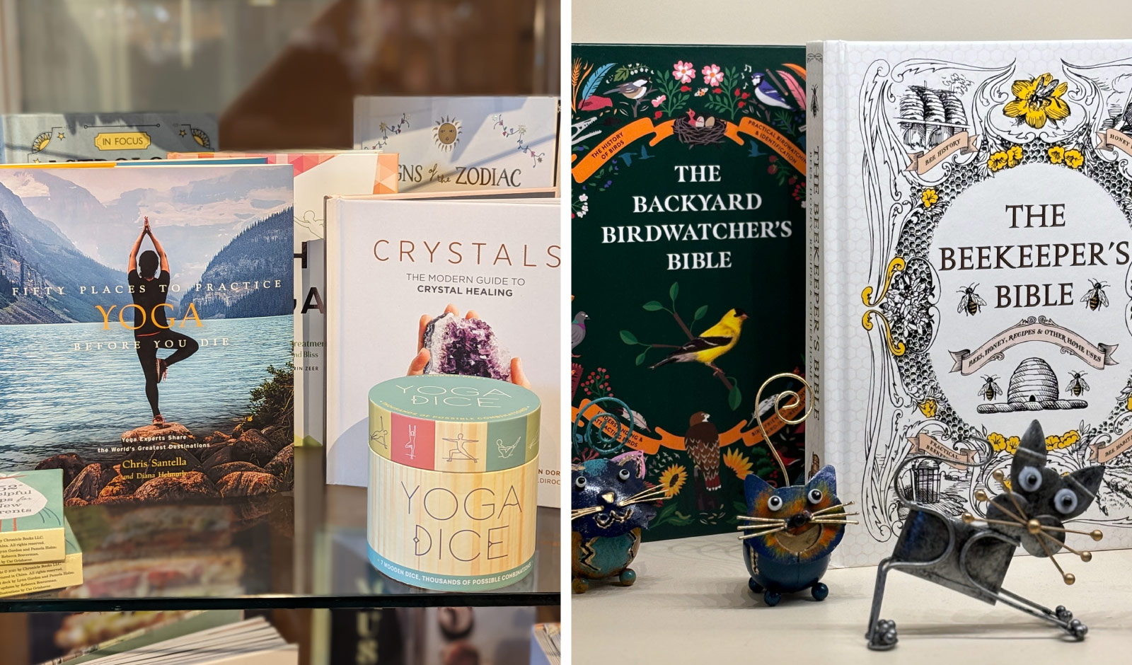 A collection of books on yoga and spirituality | A collection of books on birding