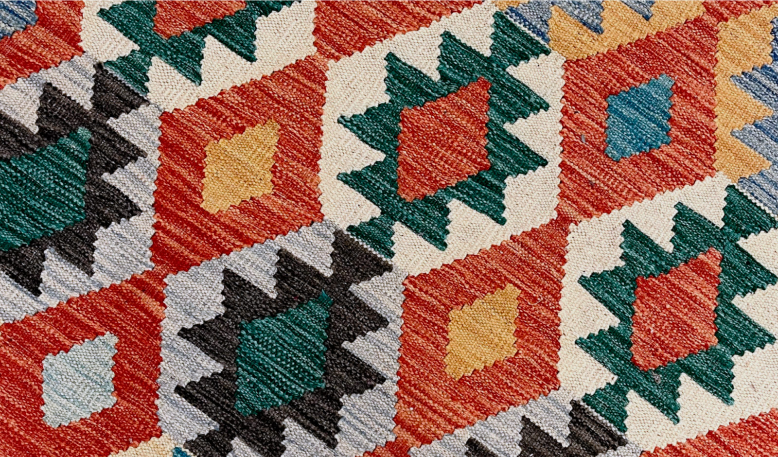 A hand-woven kilim