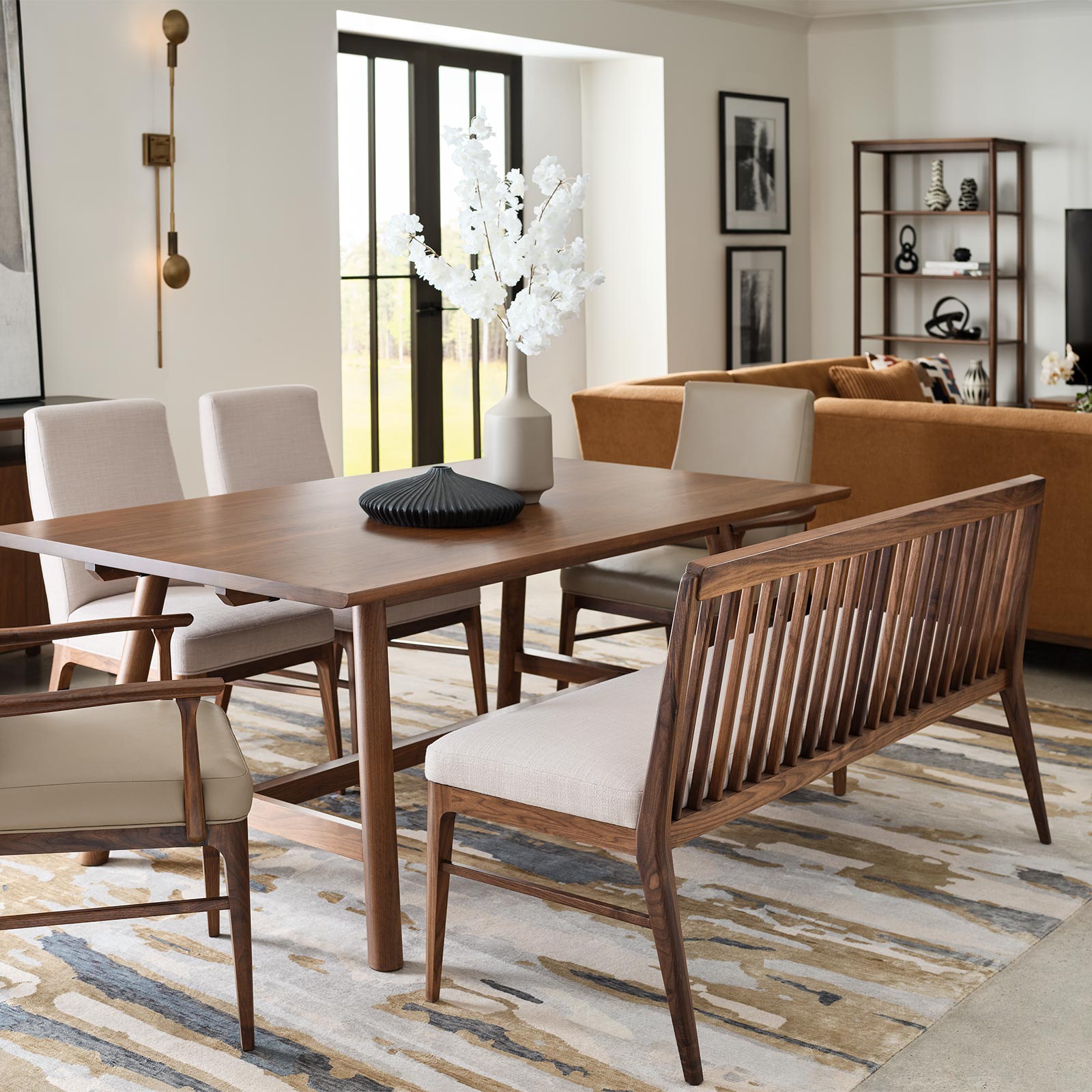 Walnut Grove Spindle Bench