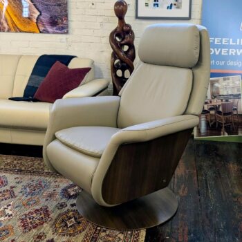 Adam Recliner, Mushroom Leather