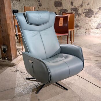 Axel Recliner, Blue Leather